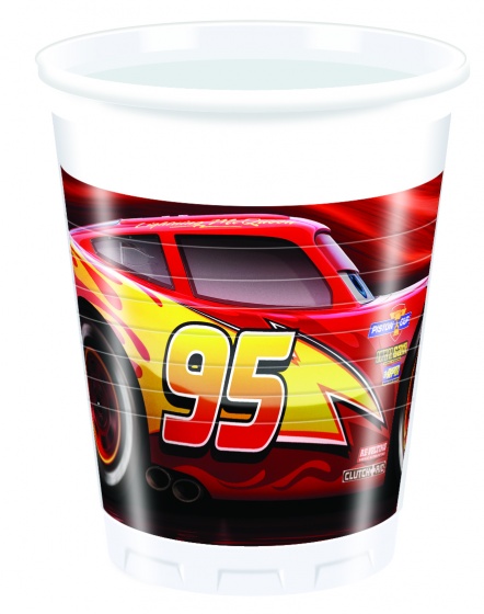Disney párty poháre Cars Legend 200 ml 8 kusov červené