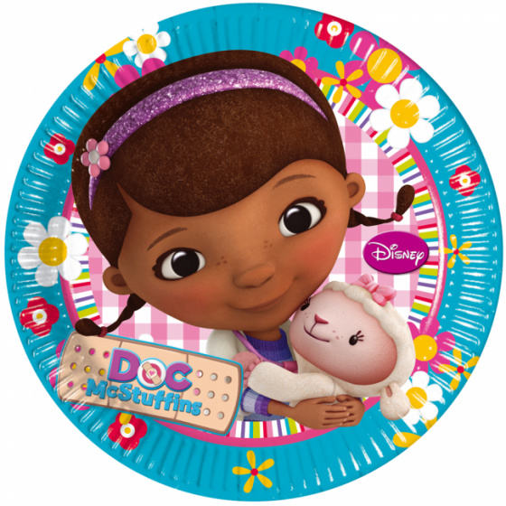 Disney párty taniere Doc McStuffins 20 cm papierové modré 8 ks