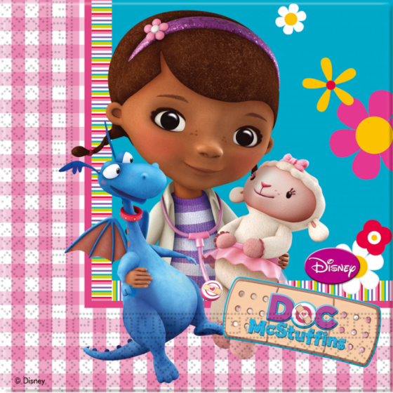 Procos párty obrúsky Doc McStuffins 33 x 33 cm papier 20 kusov