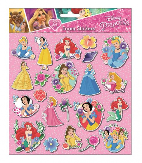 Disney foamstickers princess 24 x 20,5 cm 22 delig roze