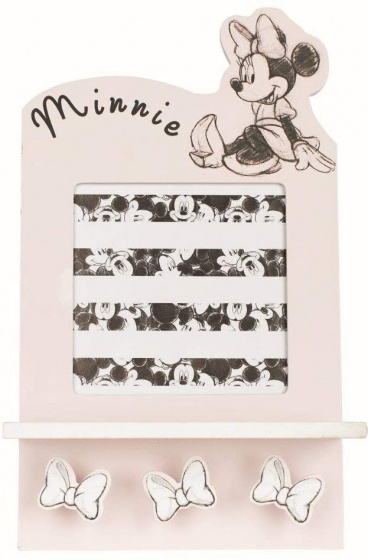 Disney fotolijstje en kapstok minnie mouse 21 cm hout roze