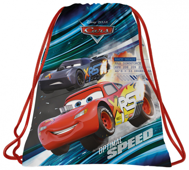Disney taška na telocvik Cars 41 x 35 cm polyester modrá/červená