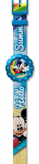 watch Mickey Mouse Summer junior 25 cm nylon blue