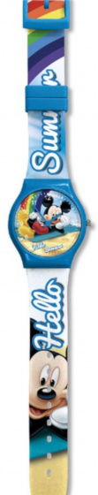 Disney hodinky Mickey Mouse Summer junior 25 cm guma modrá