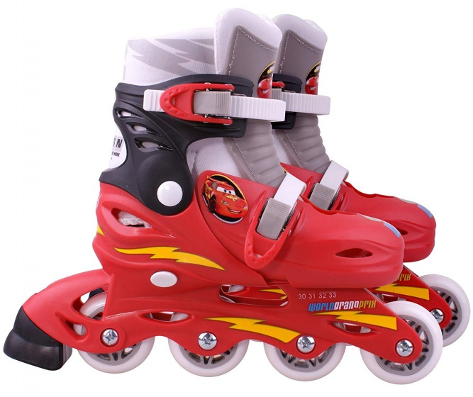 Disney inline brusle Cars hardboot červený veľ. S 27-30