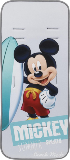 pram cushion Mickey Mouse 84 x 33 cm cotton grey