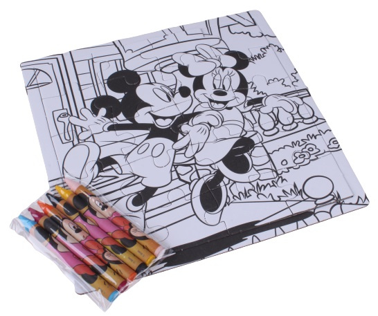 jigsaw puzzle/colouring board Mickey Mouse junior 17 pieces