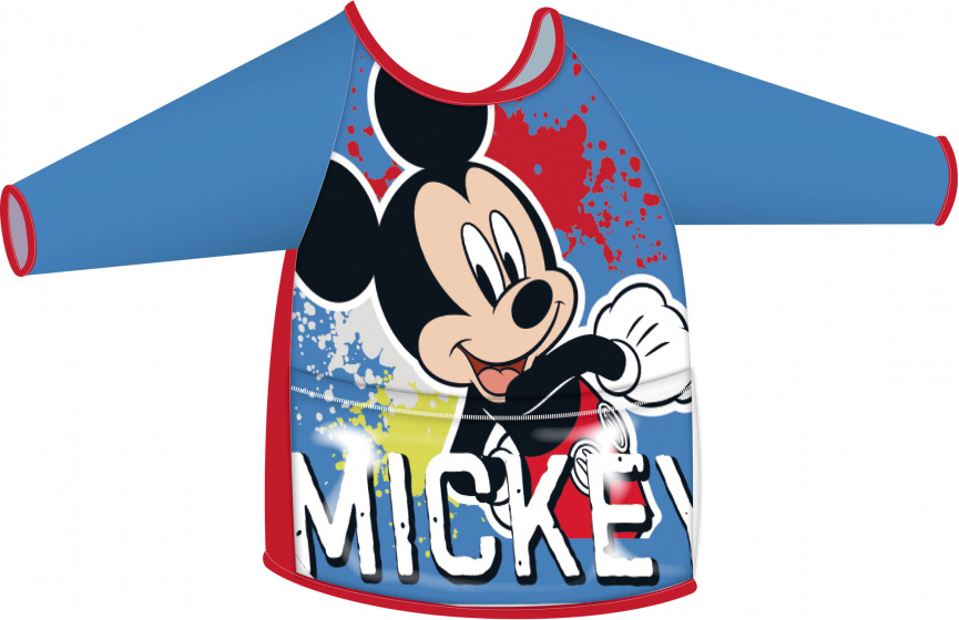 Disney kliederschort met mouwen mickey mouse pvc blauw one size