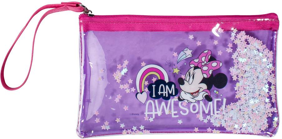 Disney makeup taštička Minnie Mouse dievčenská 15 cm fialová 4dielna