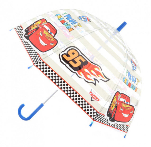 Disney paraplu cars jongens 48 cm staal/polyester transparant