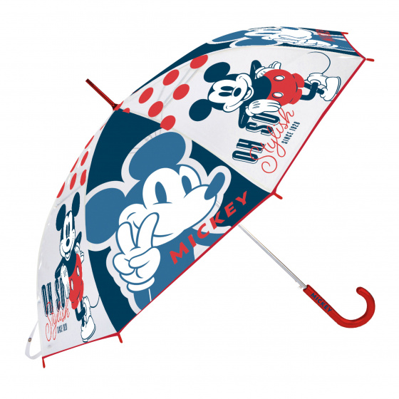 Disney paraplu mickey mouse junior 46 cm eva wit/blauw