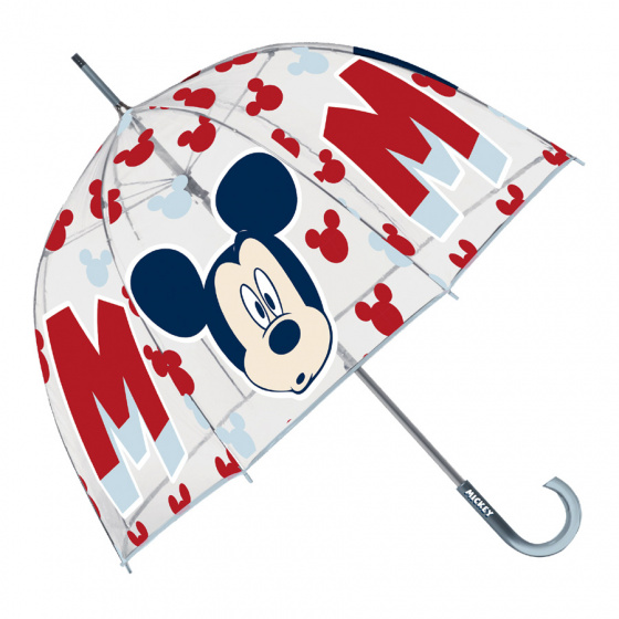 Disney dáždnik Mickey Mouse junior 48 cm priehľadný
