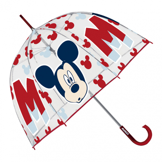 Disney dáždnik Mickey Mouse junior 48 cm priehľadný