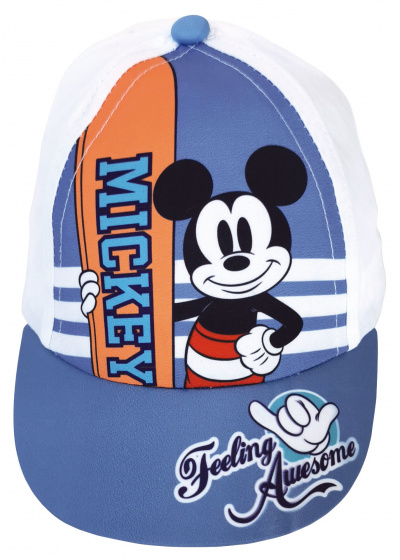cap Mickey Mouse boys 44-46 cm polycotton blue/white