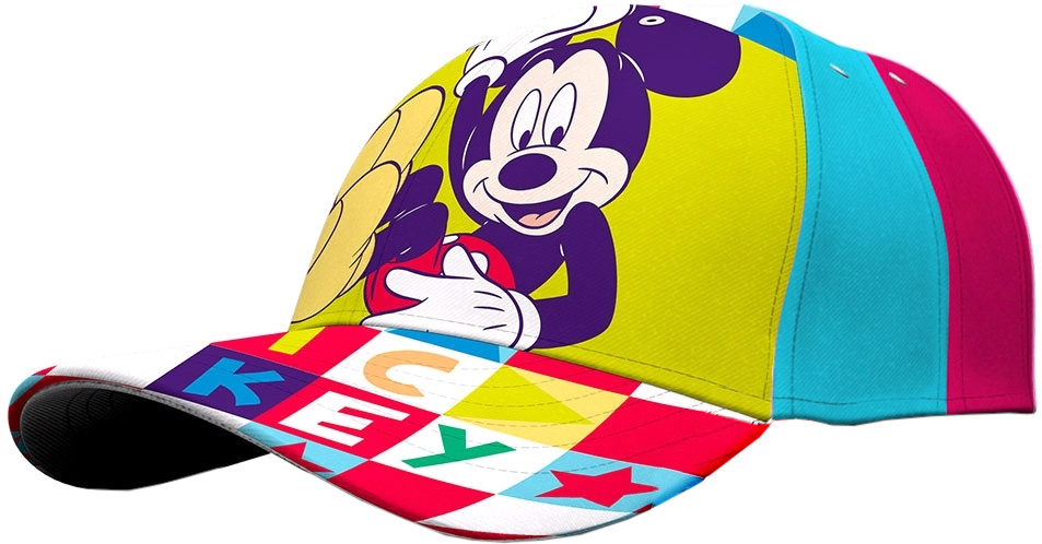 cap Mickey Mouse junior cotton blue/yellow/pink size 52