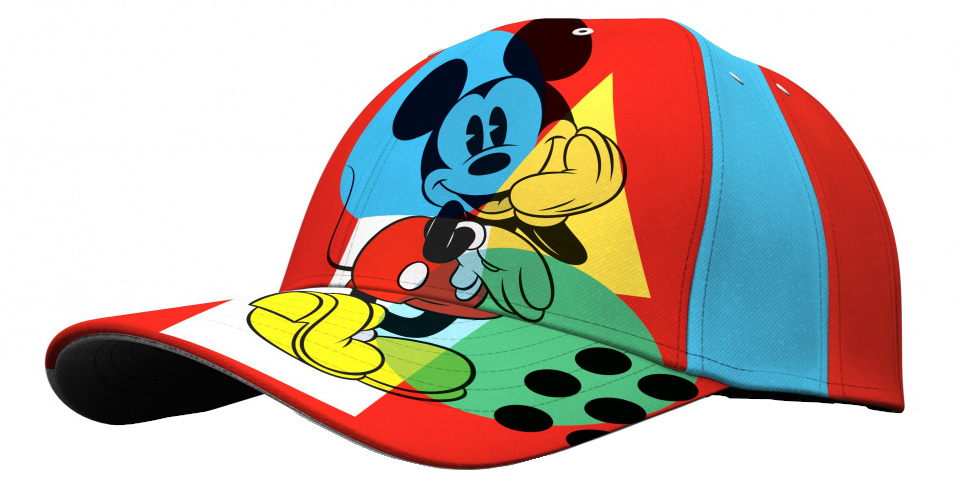 cap Mickey Mouse junior cotton red/light blue 52 cm