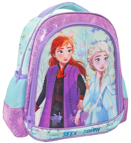Disney ruksak Frozen II dievčenský 31 x 27 cm polyester modrá/fialová