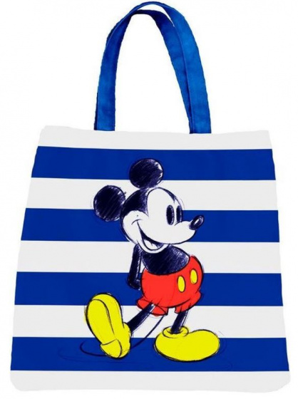 shopper Mickey Mouse 40 cm cotton blue/white