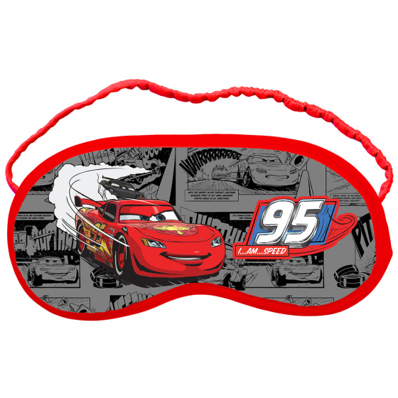 Disney maska na spanie Cars18 x 8,5 cm sivá/červená