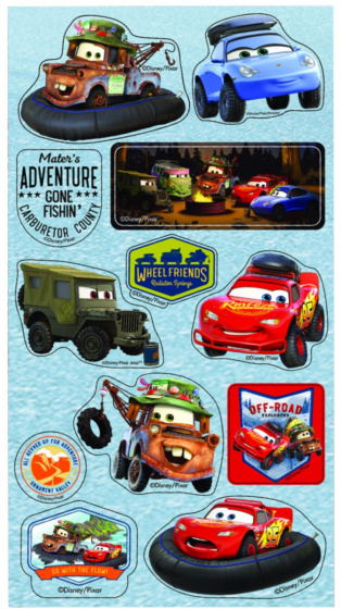 Disney stickers cars adventure jongens 21 x 10 cm papier