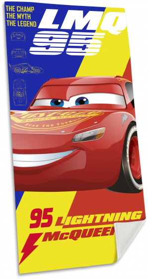 Disney plážová osuška Cars junior 140 x 70 cm bavlna červená