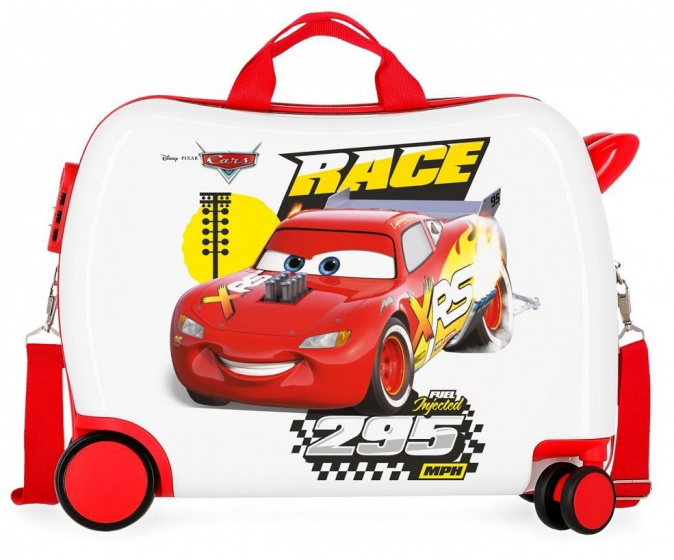 Disney pojazdný kufor Cars 34 litrov biele/červený
