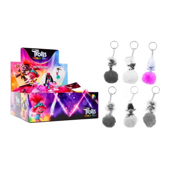 Disney trolls 2 sleutelhanger diamond paars