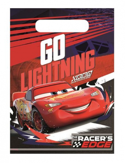 Disney distribučné vrecia Cars junior 22,8 x 17 cm červené 10 kusov