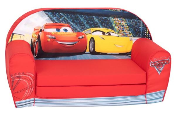 Disney pohovka rozkladacia Cars 42 x 77 cm polybavlna ružová