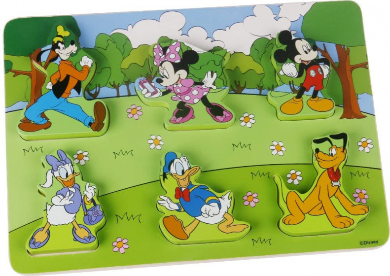 mold puzzle Mickey Mouse 29.5 x 21 cm wood 7 pieces