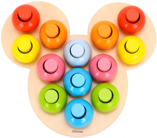 Disney vormenspeelbord mickey mouse 22 x 19,4 cm 28 delig