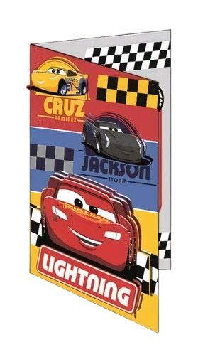 Disney greeting card 3D Cars 20,5 x 14,5 cm paper red/yellow