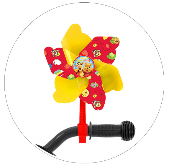 Disney windmolentje winnie de poeh 17 cm geel/rood