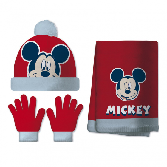 winter set Mickey Mouse junior acrylic red 4-piece