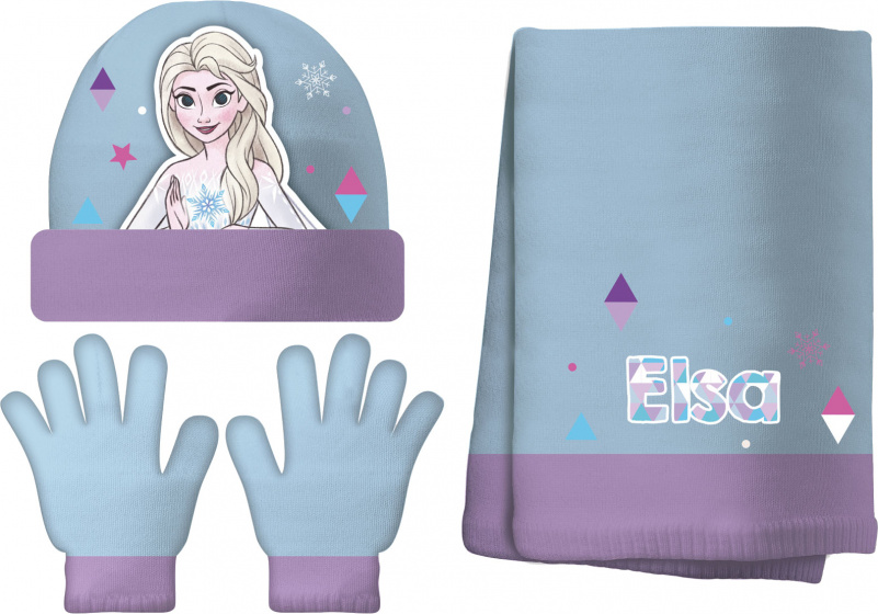 Disney winterset Frozen II meisjes katoen blauw 4 delig one size