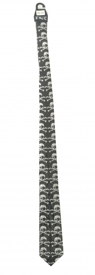 DM label kravata zebra 145 cm hodváb čierno/biela
