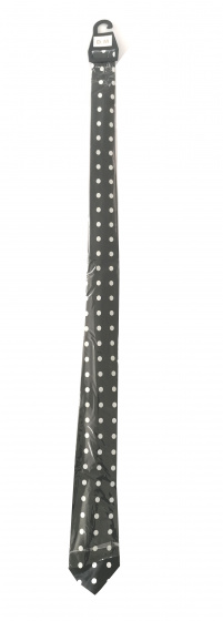 DM label kravata zebra 145 cm hodváb čierno/biela