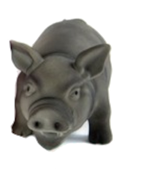 dog toy boar latex 20,5 cm black
