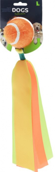 dog toy with beep 6,5 cm rubber/felt orange