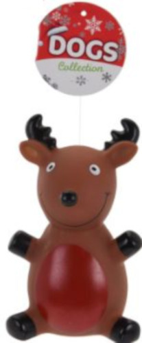 dog toy reindeer 15 cm brown