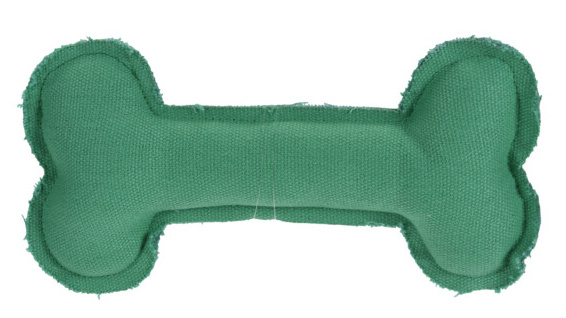 squeaky toy dog bone polyester 18 cm ružový