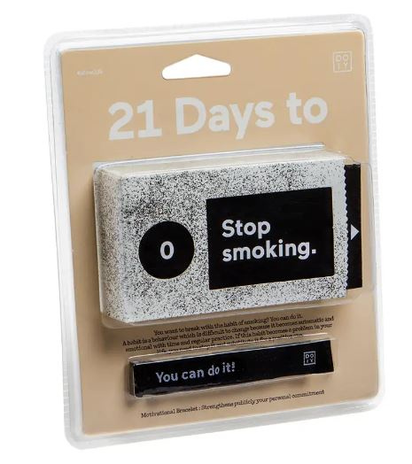 Doiy tickets 21 days to stop smoking papier zwart