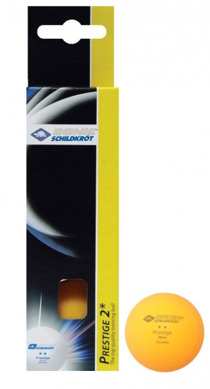 table tennis balls 2 Star Prestige 3 pieces orange