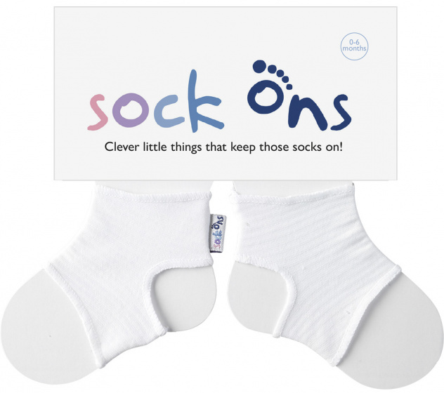 Dooky babysokken Sock Ons junior nylon wit maat 0 6 maanden Dooky babysokken Sock Ons junior nylon wit maat 0 6 maanden