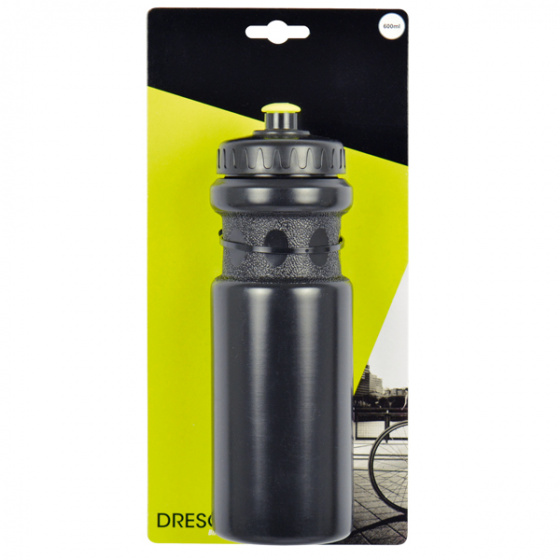 Dresco bidon 600 ml 29 cm zwart