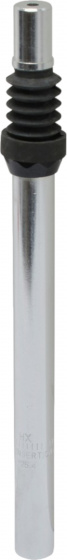 Dresco zadelpen verend kaars 350 x 25,4 mm aluminium zilver