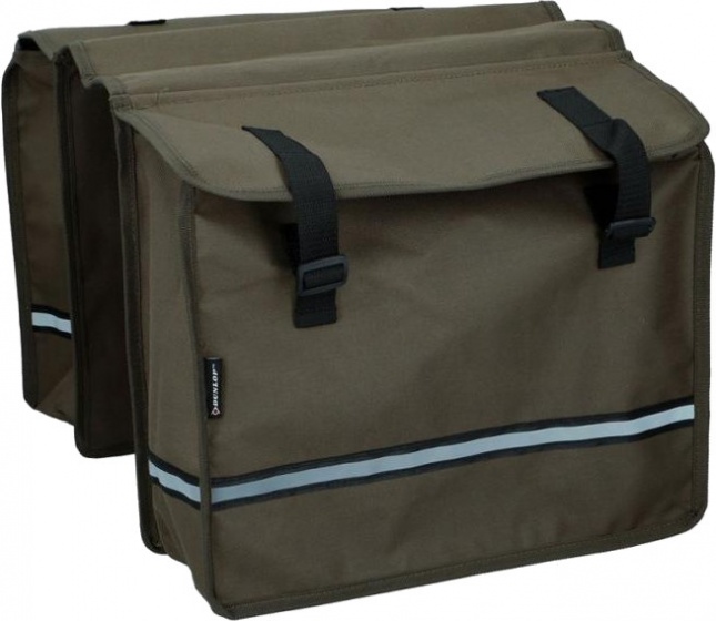 Dunlop dubbele fietstas groen 26 liter