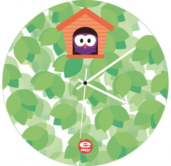 E-my E my wandklok carpediem junior 35 cm glas groen