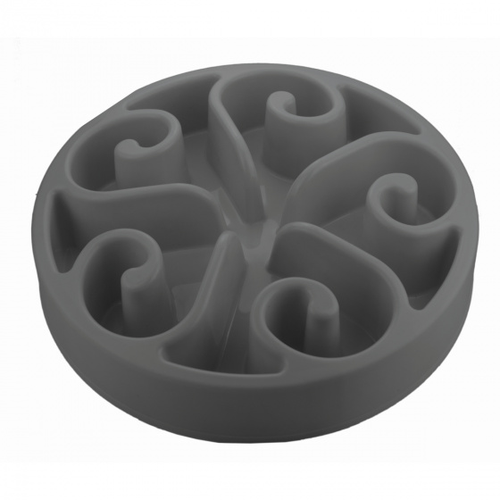 Eat Slow Live Longer slowfeeder psy 30 cm sivý