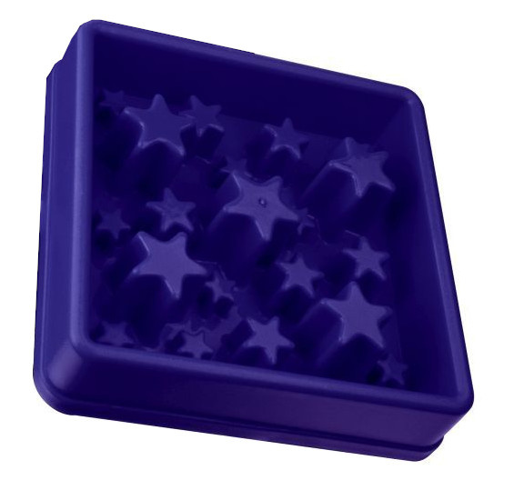Eat Slow Live Longer slowfeeder Star 20,5 x 20,5 cm modrý